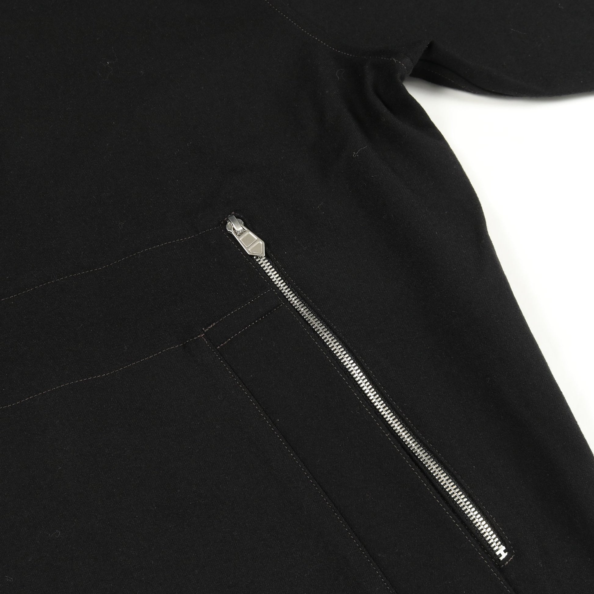 ジップアップ ジャケット ウール ブラック エルメス アウター HERMES