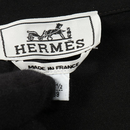 ジップアップ ジャケット ウール ブラック エルメス アウター HERMES