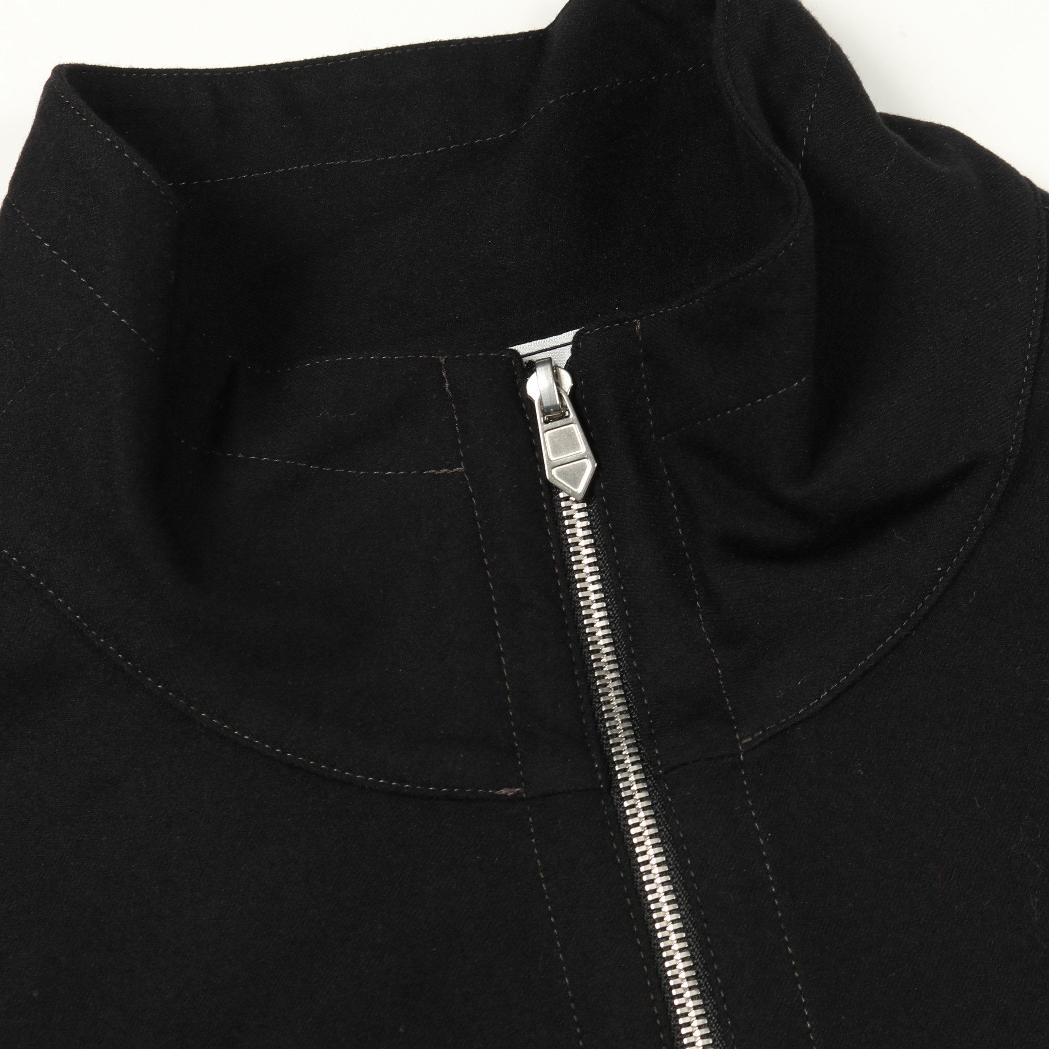 HERMES 黒 ウールシャツジャケット　ジップアップ ジップアップ ジャケット ウール ブラック エルメス – RECLO