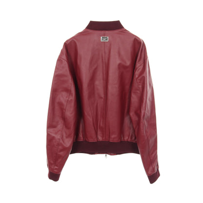 レザージャケット シープレザー ボルドー ドルチェアンドガッバーナ アウター DOLCE&GABBANA