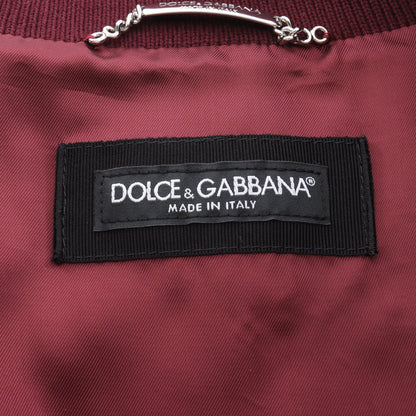 レザージャケット シープレザー ボルドー ドルチェアンドガッバーナ アウター DOLCE&GABBANA