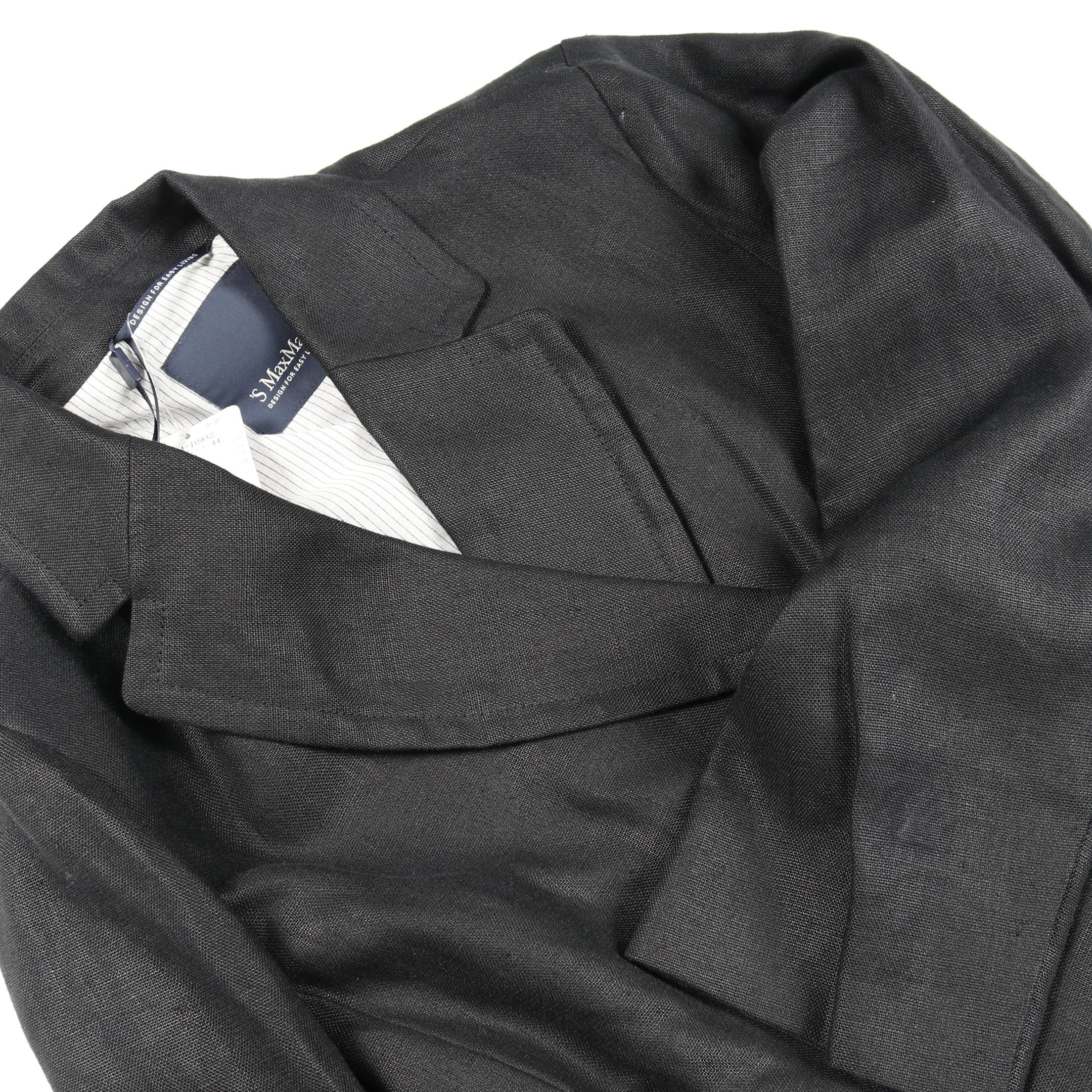 MaxMara ダブルブレスト テーラードジャケット グレー美品 テーラードジャケット リネン ダークグレー ダブルブレスト エス