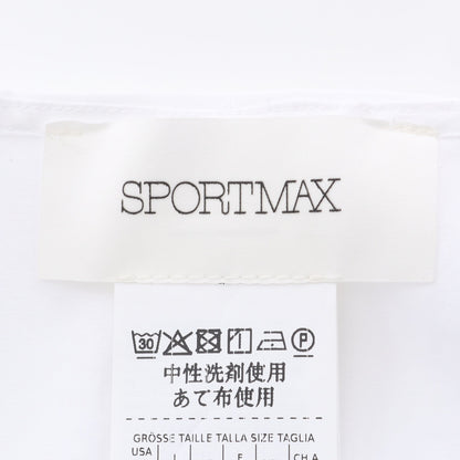 シャツ ブラウス 長袖 コットン ホワイト スポーツマックス トップス SPORTMAX