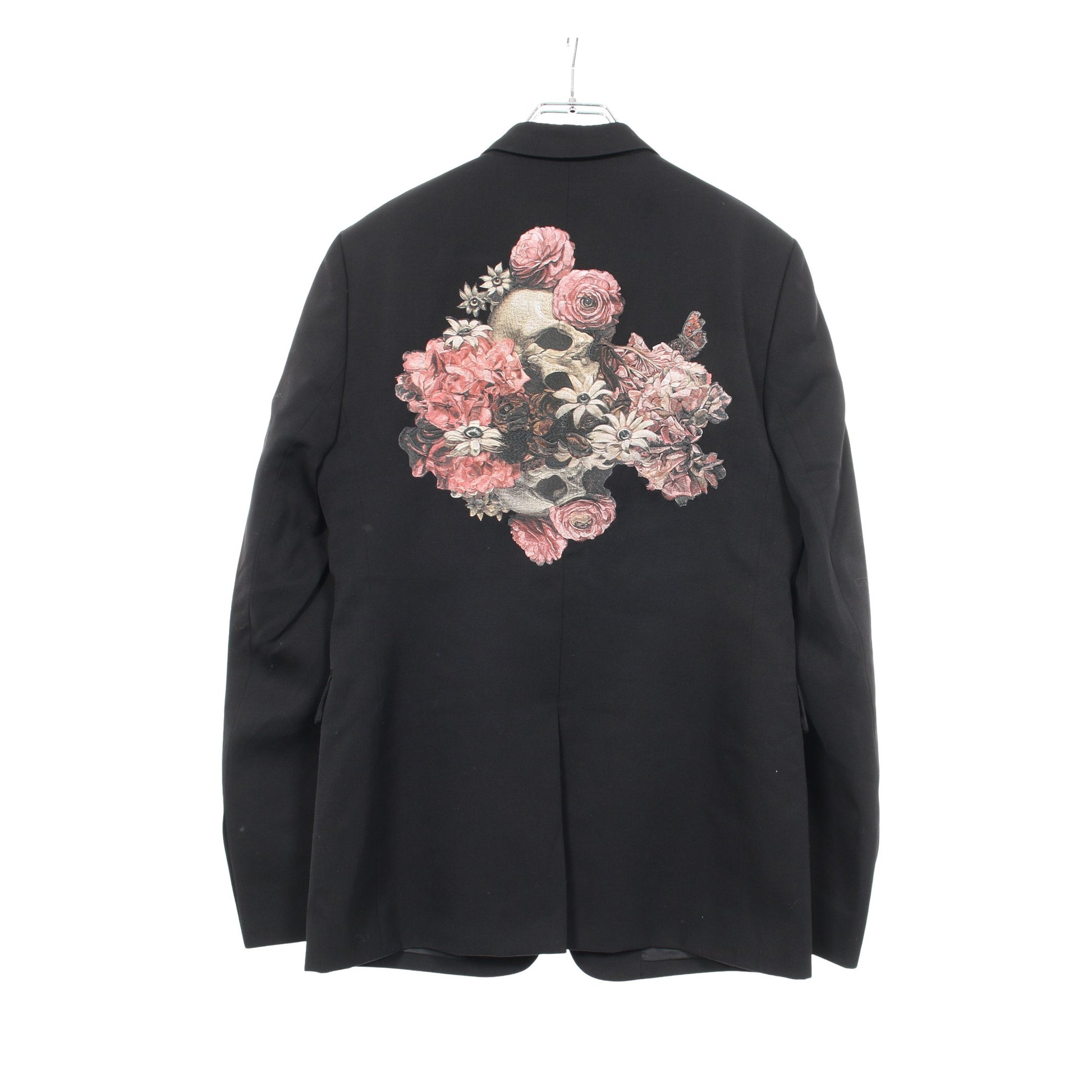 ヴァニタススカルフラワー テーラードジャケット ウール ブラック ディオールオム アウター Dior HOMME