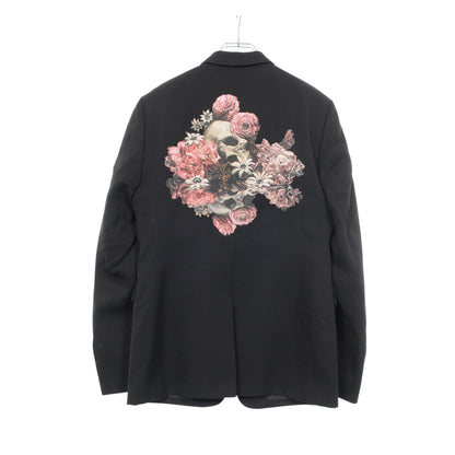 ヴァニタススカルフラワー テーラードジャケット ウール ブラック ディオールオム アウター Dior HOMME