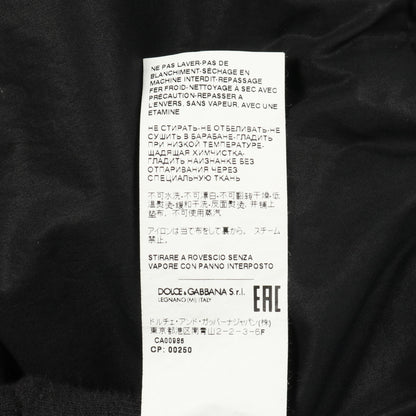ジャケット コットン ブラック 中綿 フード付き ドルチェアンドガッバーナ アウター DOLCE&GABBANA