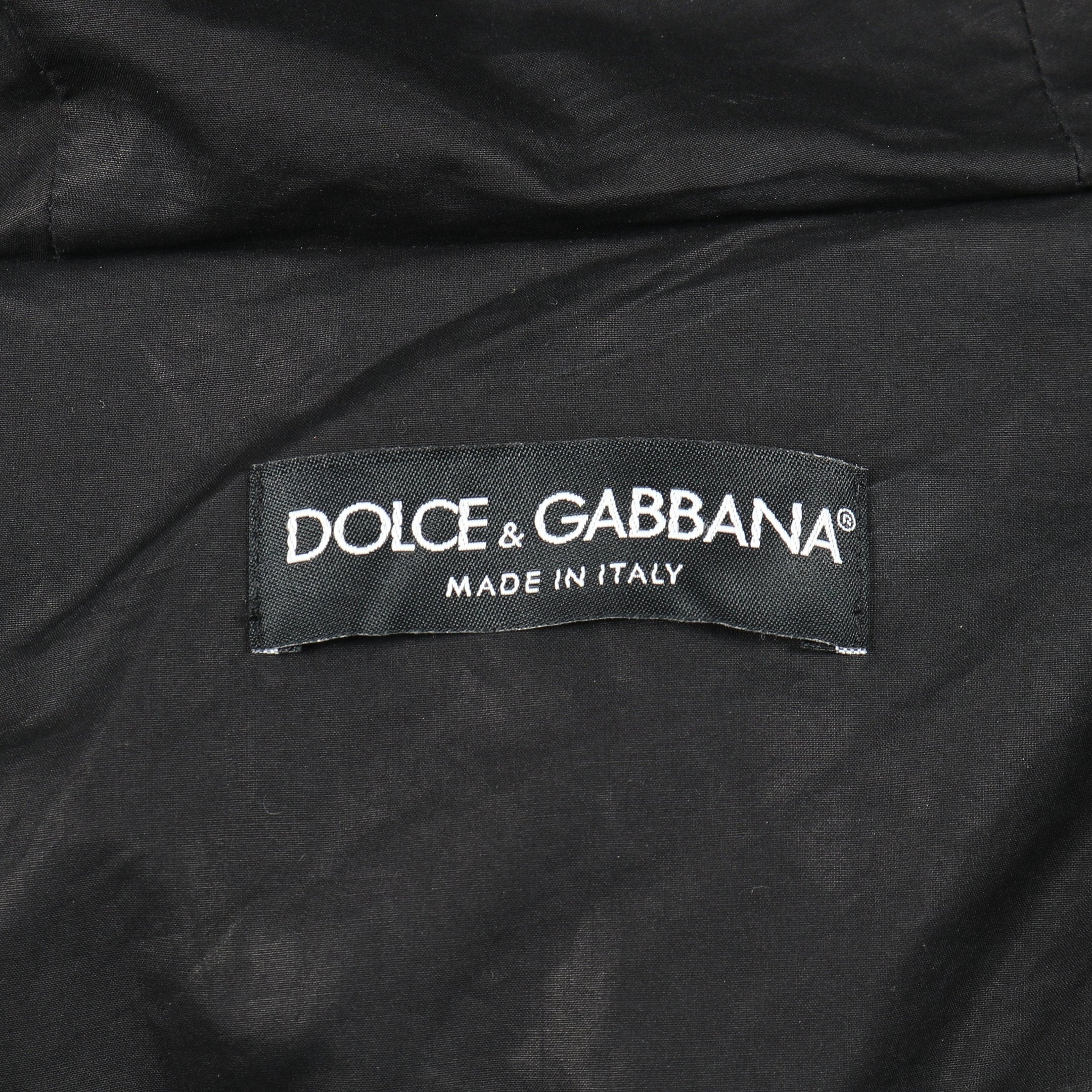 ジャケット コットン ブラック 中綿 フード付き ドルチェアンド