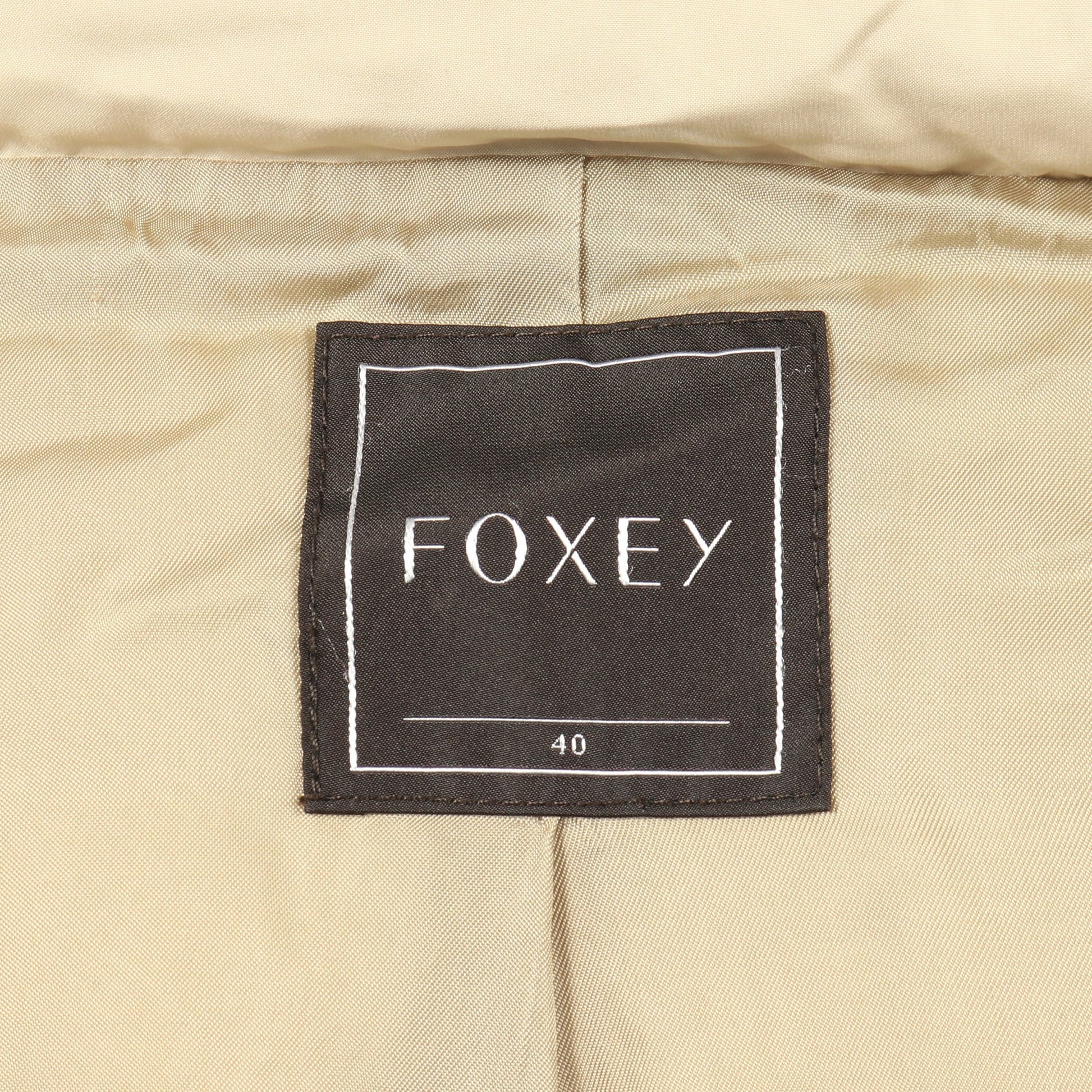 ダウンコート ベージュ ラクーンファー フォクシー アウター FOXEY