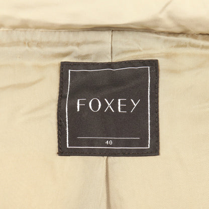 ダウンコート ベージュ ラクーンファー フォクシー アウター FOXEY