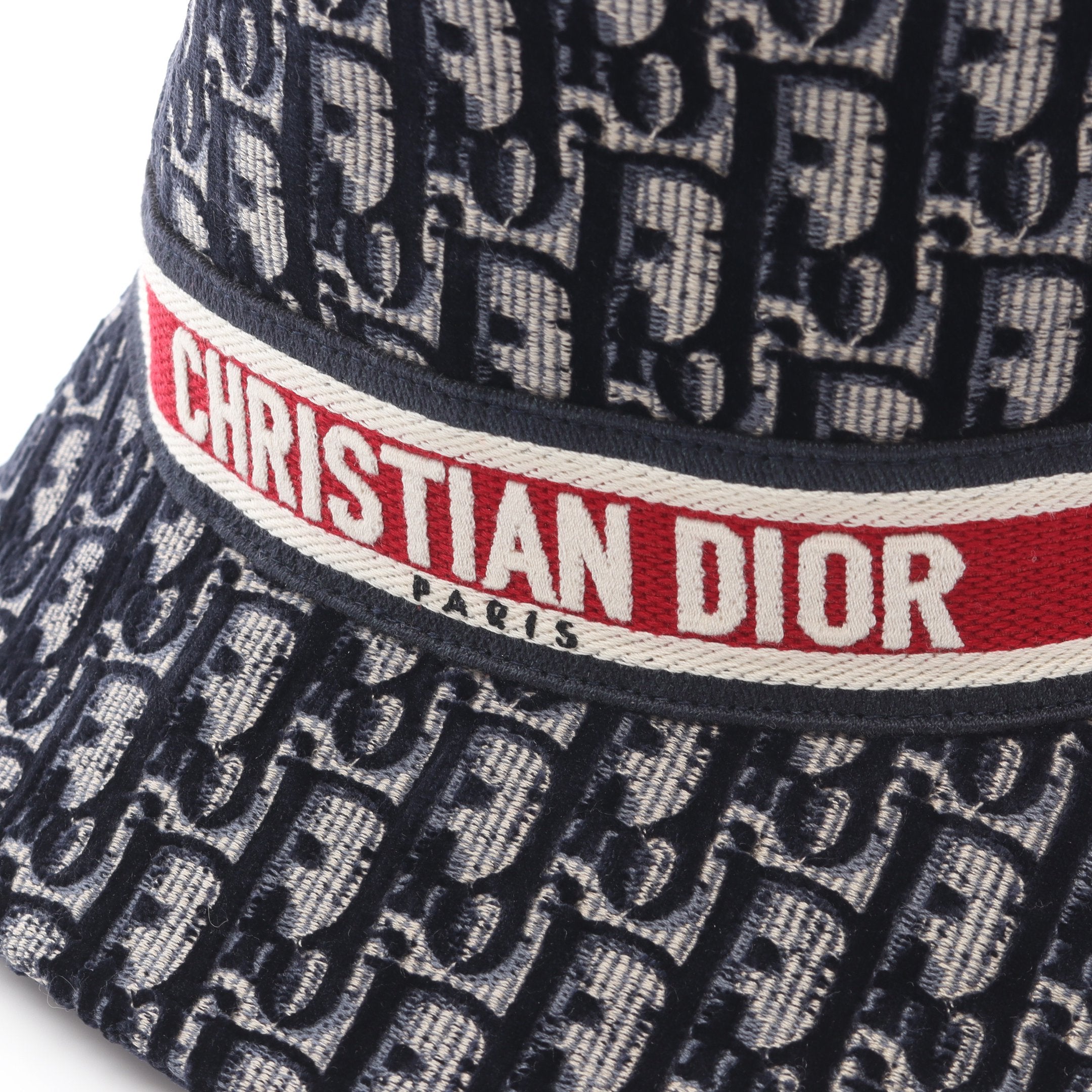 オブリーク ベロア ハット ビスコース コットン シルク ネイビー