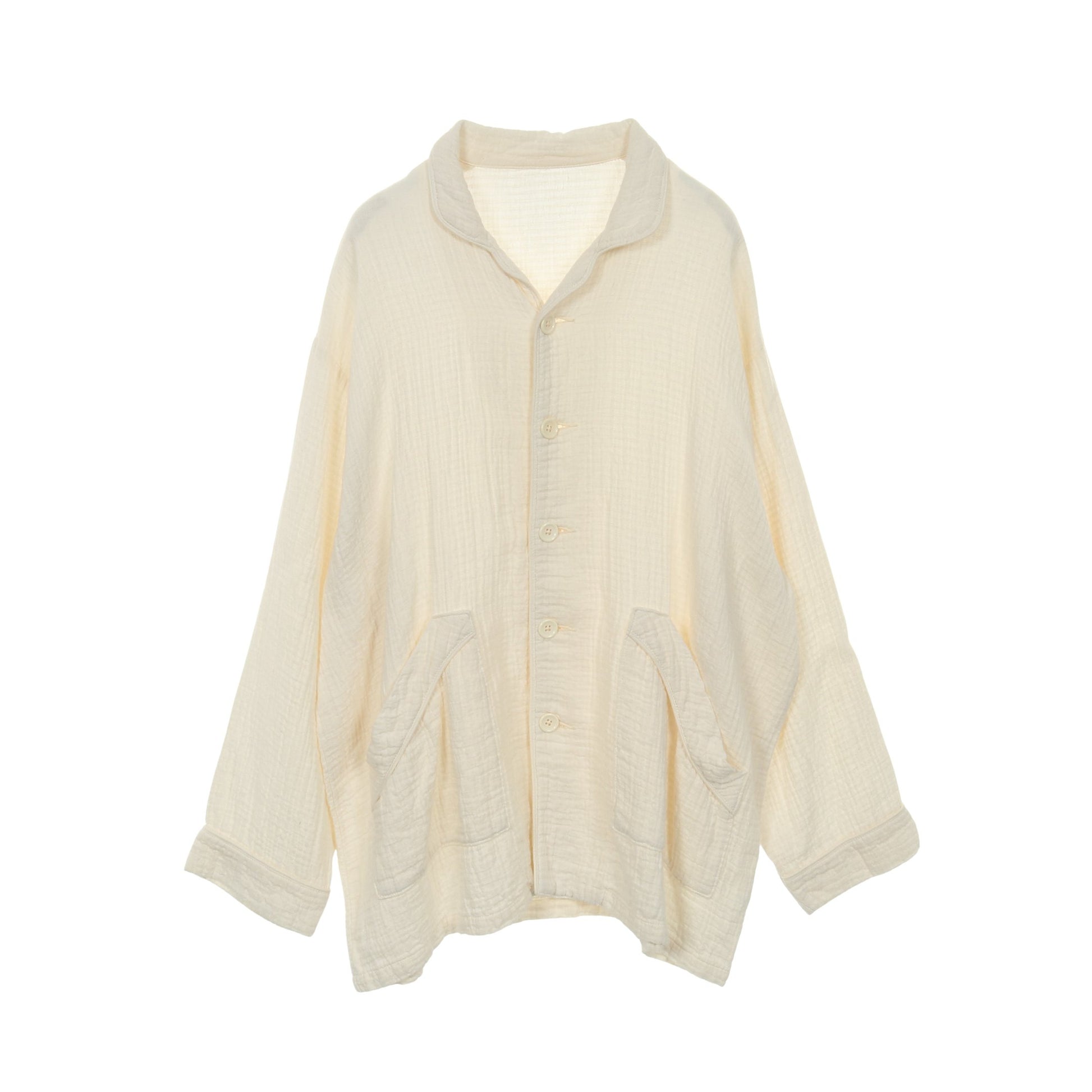 ガーゼシャツ ジャケット コットン リネン アイボリー ポータークラシック アウター Porter Classic
