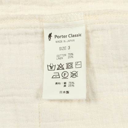 ガーゼシャツ ジャケット コットン リネン アイボリー ポータークラシック アウター Porter Classic