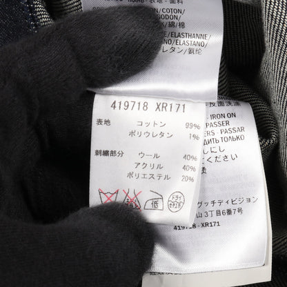 デニムジャケット コットン インディゴブルー レッド グッチ アウター GUCCI