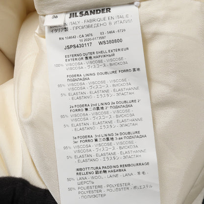 サテン コート レーヨン オフホワイト ジルサンダー アウター JIL SANDER