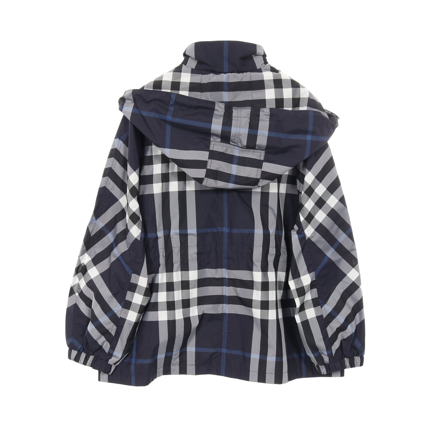 ジャケット チェック ネイビー グレー フード付き バーバリー
