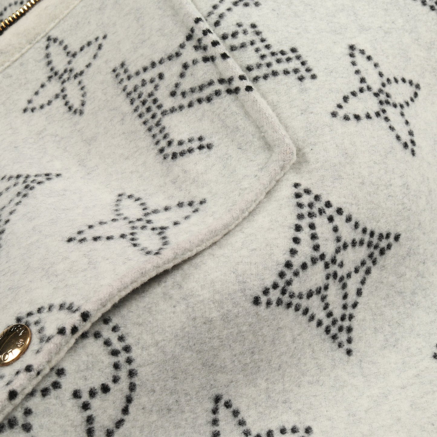 リバーシブル モノグラム マヒナ ケープ ポンチョ ウール ライトグレー フード付き ルイヴィトン アウター LOUIS VUITTON