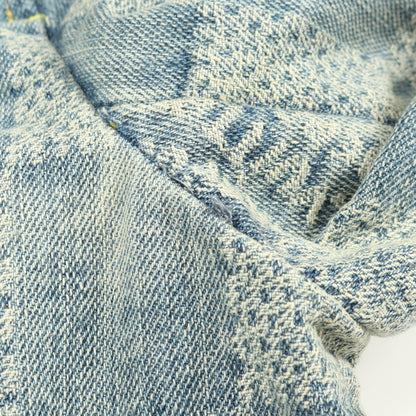 Damier Collarless Denim Jacket ダミエ デニムジャケット ノーカラージャケット コットン インディゴブルー ルイヴィトン アウター LOUIS VUITTON
