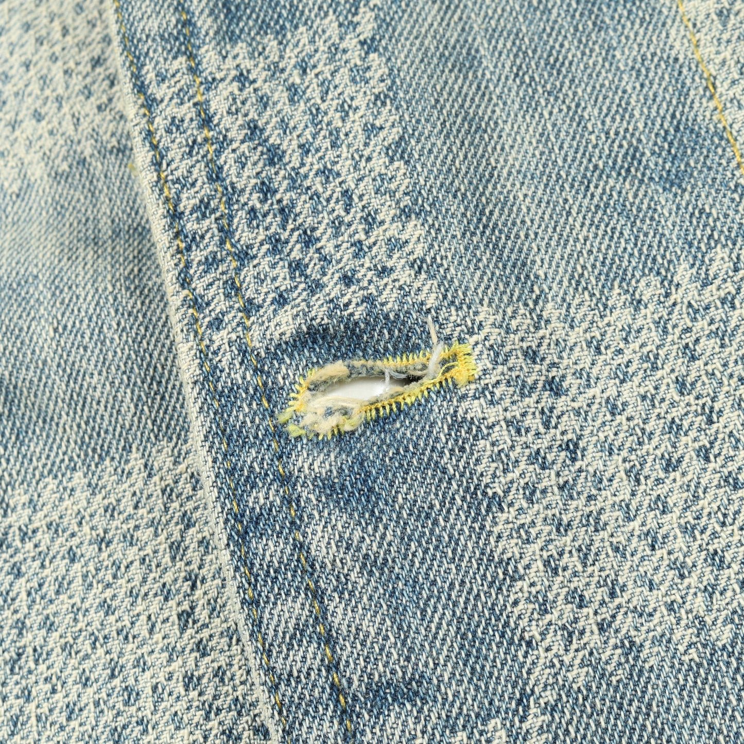 Damier Collarless Denim Jacket ダミエ デニムジャケット ノーカラージャケット コットン インディゴブルー ルイヴィトン アウター LOUIS VUITTON