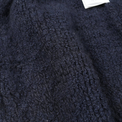 ココマークボタン フリンジ カーディガン ニット コート ウール カシミヤ ネイビー シャネル アウター CHANEL