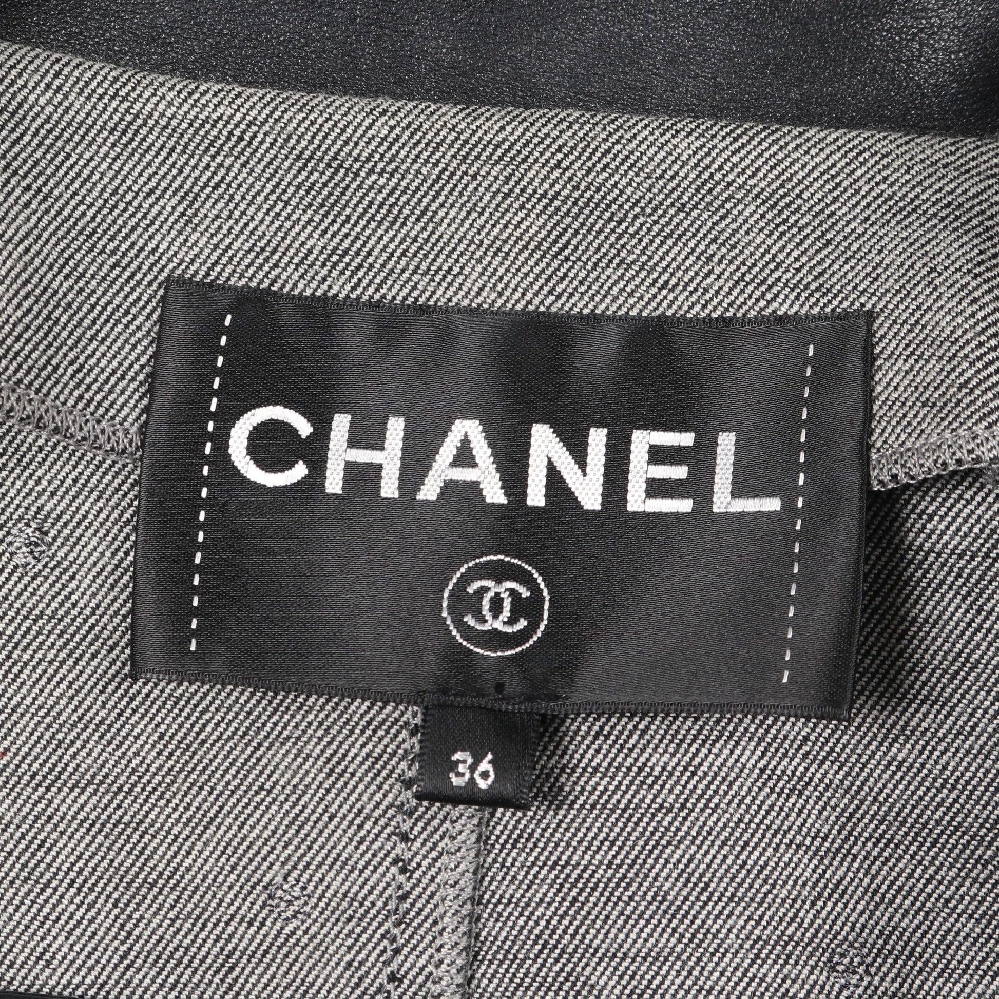 ココマーク刺繍 レザージャケット ラムレザー ブラック シャネル アウター CHANEL