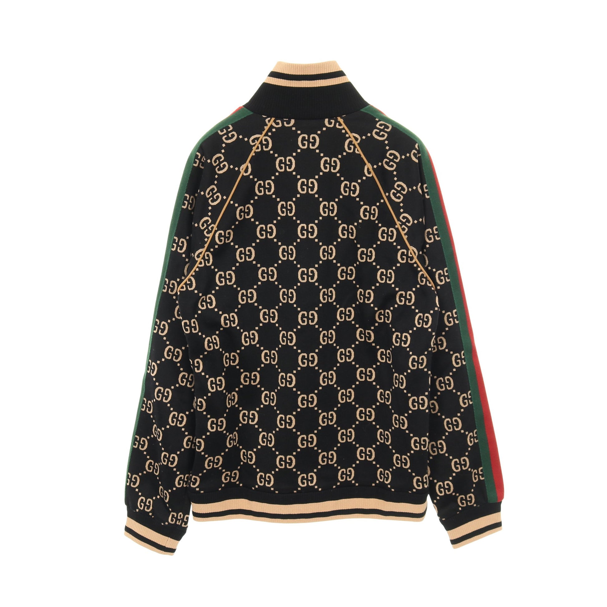GGコットンジャージー ジャケット トラックジャケット コットン ブラック マルチカラー グッチ アウター GUCCI