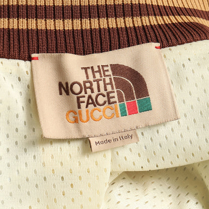 GUCCI × THE NORTH FACE フォレストプリント シェリーライン トラックジャケット コットン イエローブラウン マルチカラー グッチ アウター GUCCI