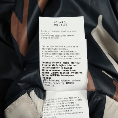 The Cube ジャケット ネイビー アイボリー ブラウン リバーシブル 中綿 フード付き マックスマーラ アウター Max Mara