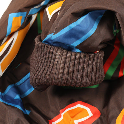 LOUIS VUITTON × NBA ジャケット ブルゾン ナイロン ブラウン マルチカラー 中綿 フード付き ルイヴィトン アウター LOUIS VUITTON