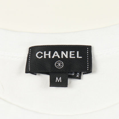 ココマーク ニットキャミソール Tシャツ カシミヤ コットン ホワイト ブラック シャネル トップス CHANEL
