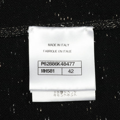 ロゴ ニット カシミヤ コットン ブラック シルバー ゴールド ラメ シャネル トップス CHANEL