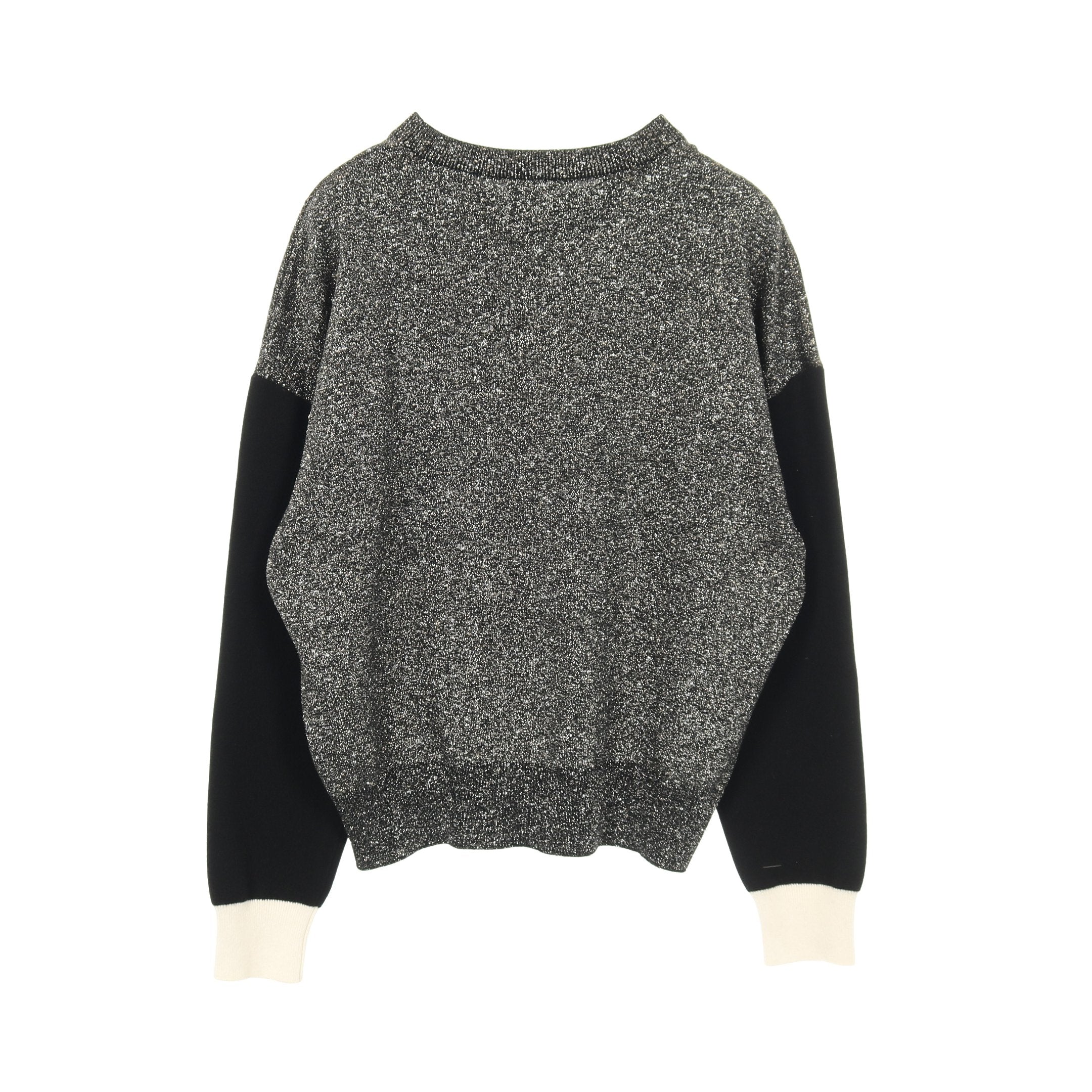 ロゴ ニット カシミヤ コットン ブラック シルバー ゴールド ラメ