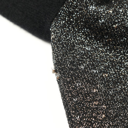 ロゴ ニット カシミヤ コットン ブラック シルバー ゴールド ラメ シャネル トップス CHANEL