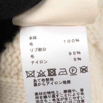 カーディガン Vネック ウール オフホワイト エルメス トップス HERMES
