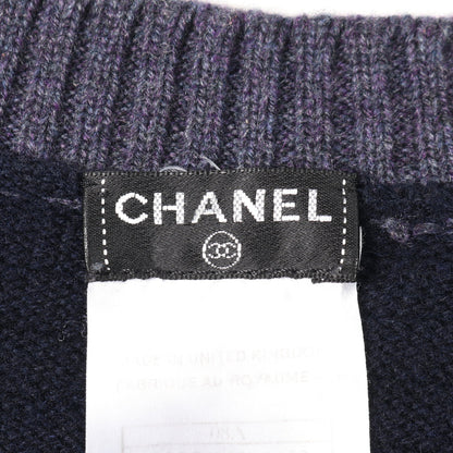 ココマーク クラウンボタン カーディガン カシミヤ ネイビー 08A シャネル トップス CHANEL