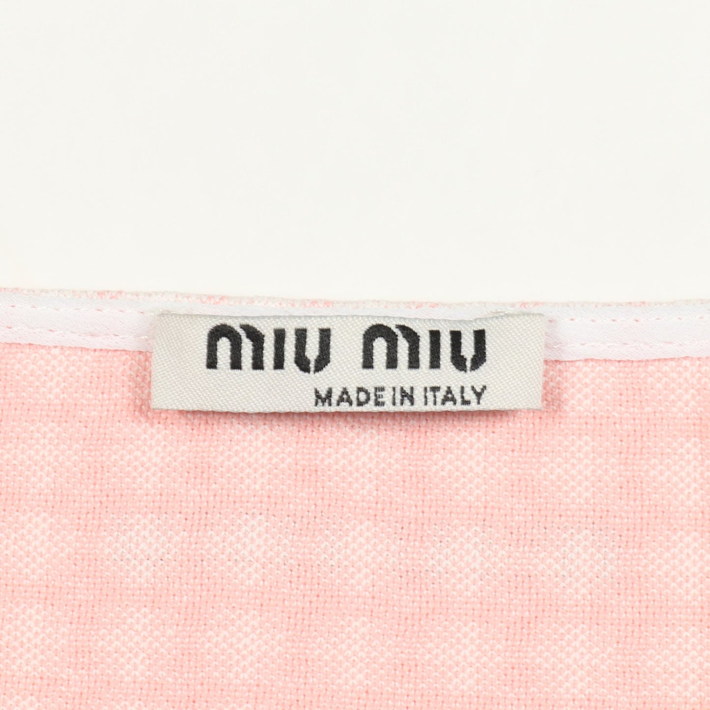 クロップド Tシャツ 半袖 チェック ナイロン ピンク フリル ミュウミュウ トップス miu miu