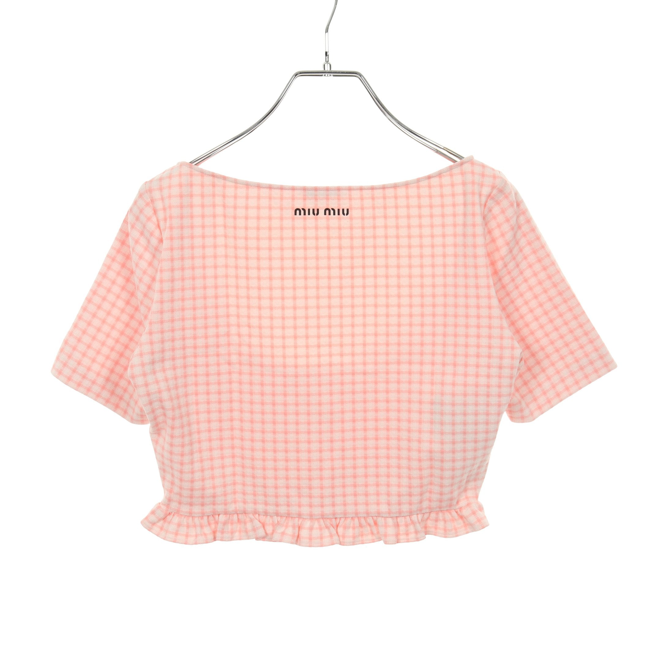 ミュウミュウ 半袖Tシャツ サイズXS ピンク MIU MIU - Miu Miu ミュウミュウ Tシャツ・カットソー XS 白 【古着