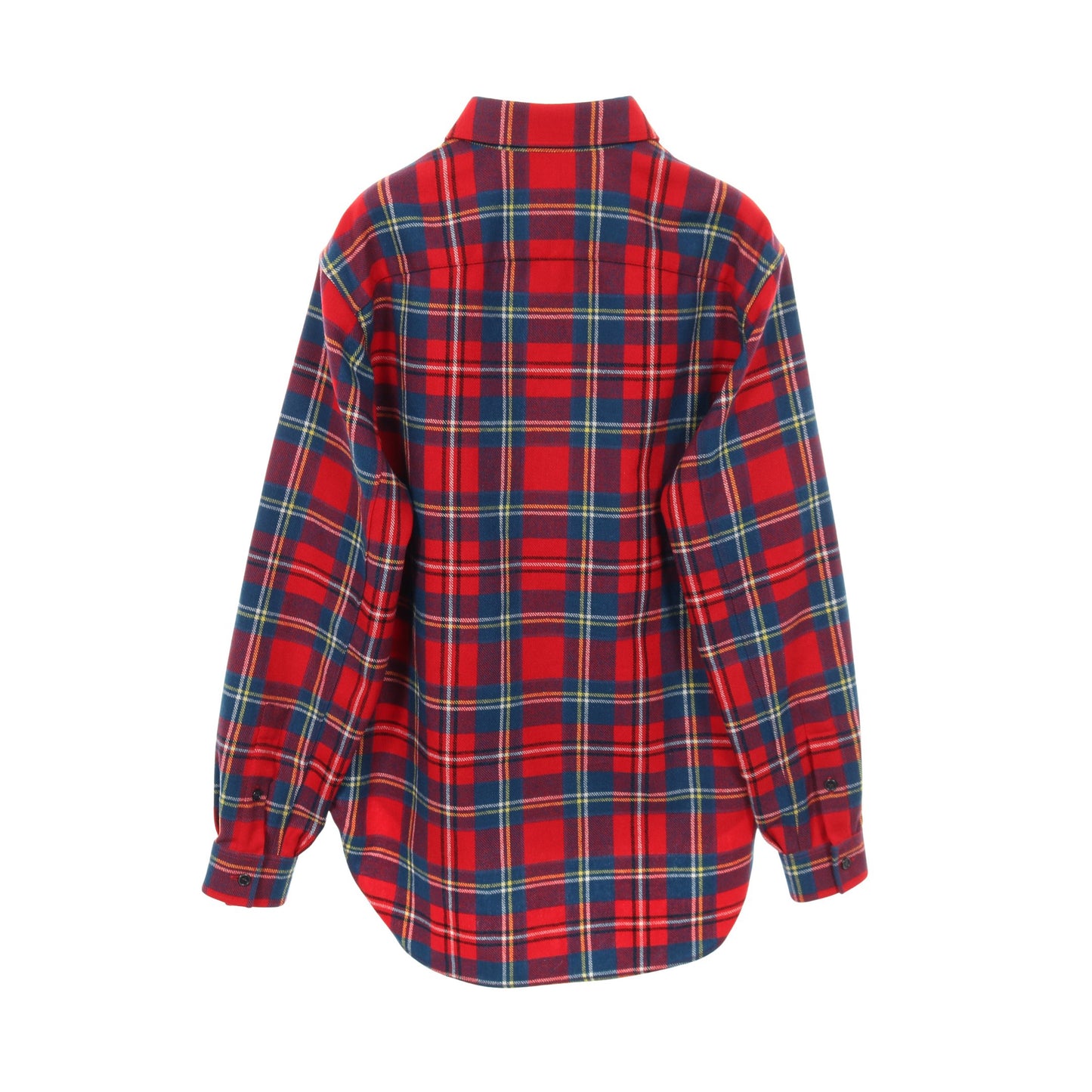 スカンクパッチ シャツ 長袖 チェック ウール レッド マルチカラー グッチ