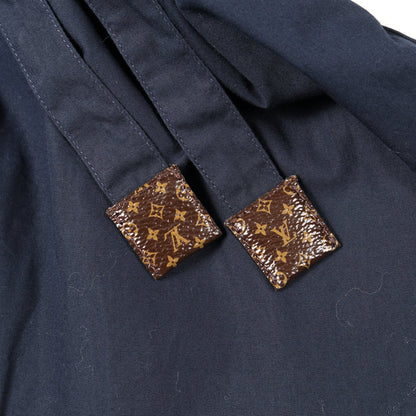 ピンタック シャツ コットン ネイビー パンチング ベルト付き ルイヴィトン トップス LOUIS VUITTON
