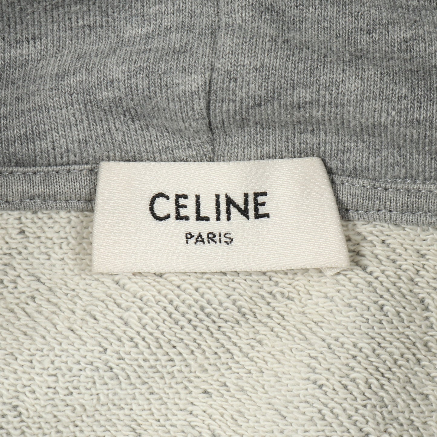 ロゴ ルーズ フーディ プルオーバーパーカー コットン グレー セリーヌ トップス CELINE