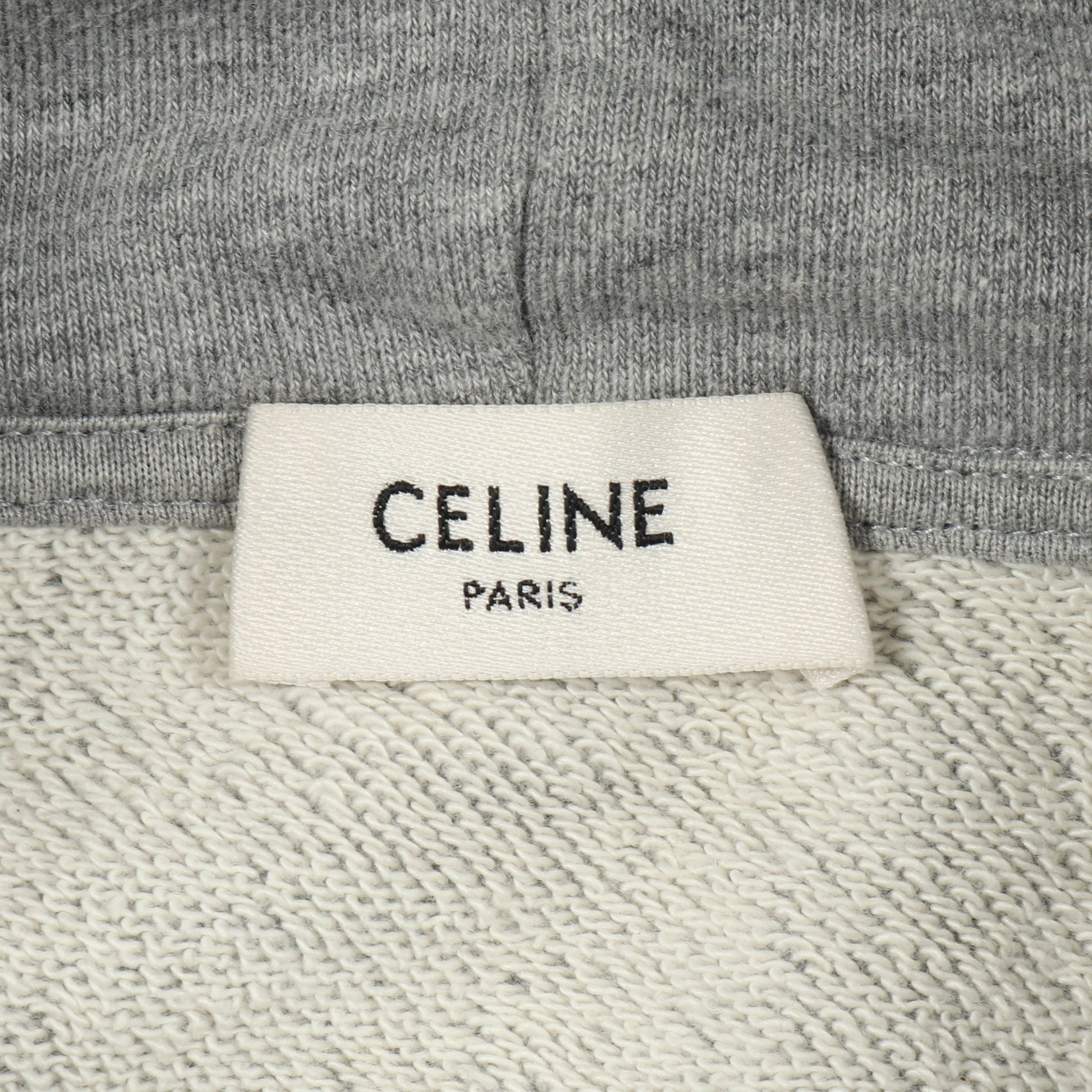 ロゴ ルーズ フーディ プルオーバーパーカー コットン グレー セリーヌ トップス CELINE