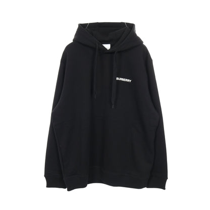 プルオーバーパーカー バックロゴ コットン ブラック 裏起毛 バーバリー
