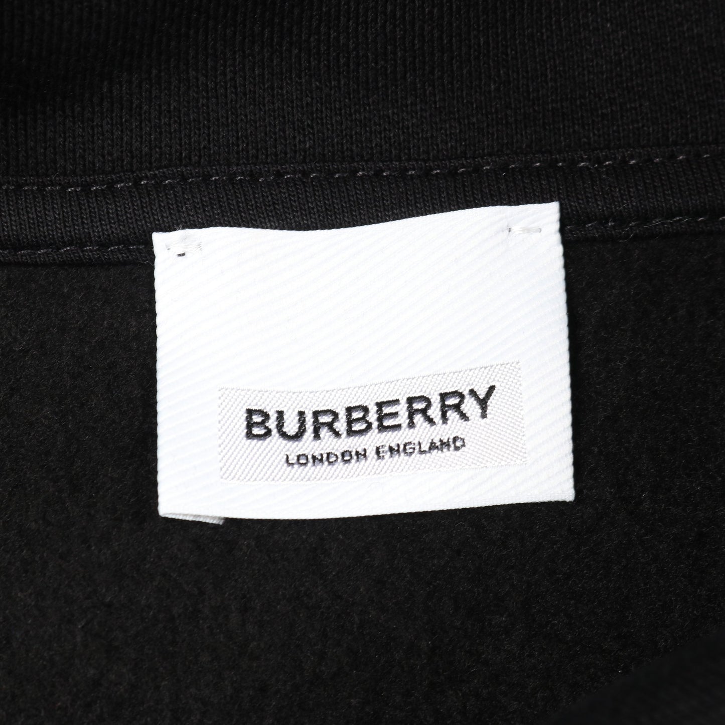 プルオーバーパーカー バックロゴ コットン ブラック 裏起毛 バーバリー