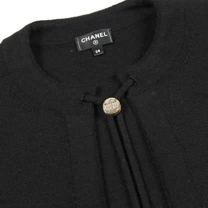 ココマークボタン カーディガン ループタイ カシミヤ ブラック シャネル トップス CHANEL