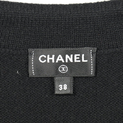ココマークボタン カーディガン ループタイ カシミヤ ブラック シャネル トップス CHANEL