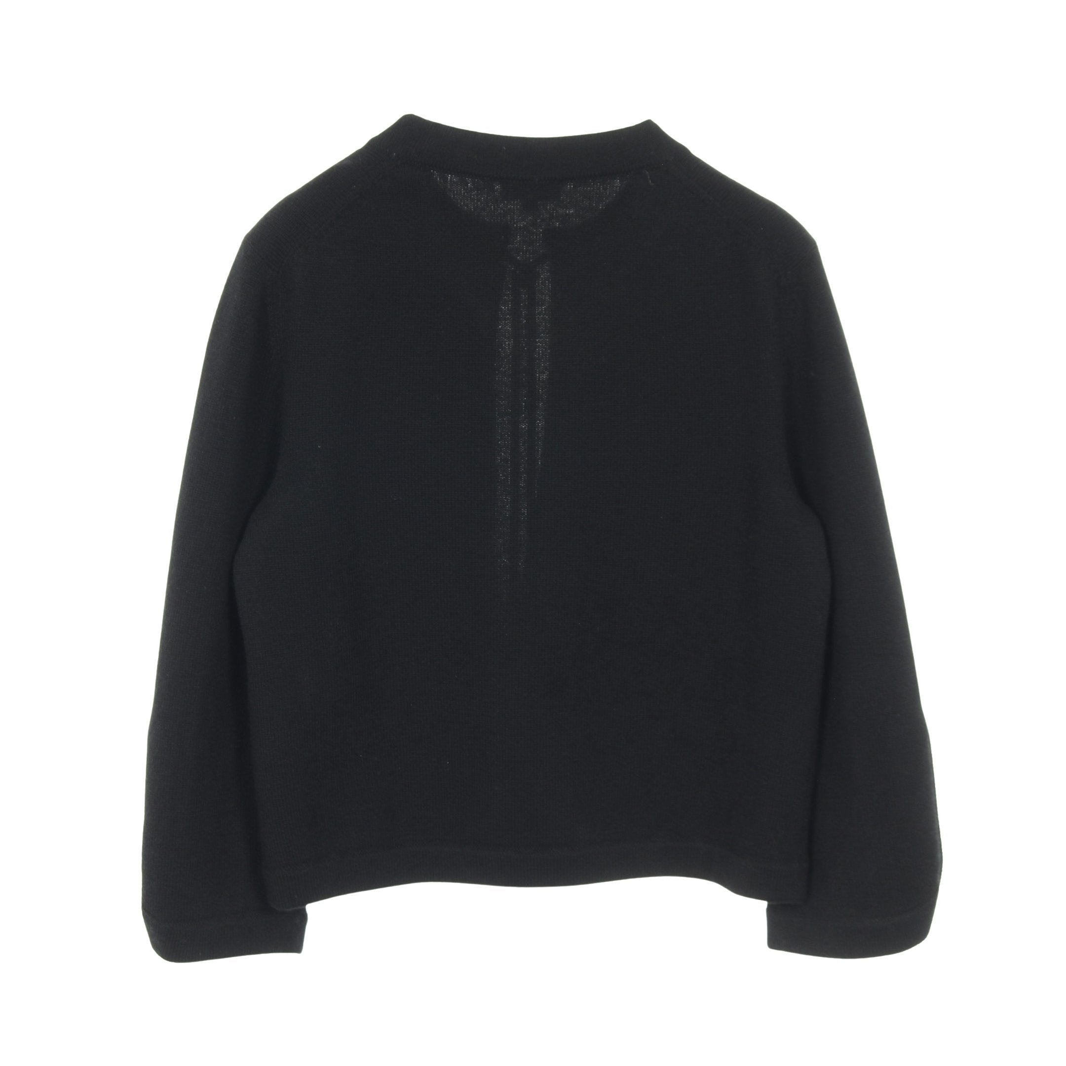 ココマークボタン カーディガン ループタイ カシミヤ ブラック