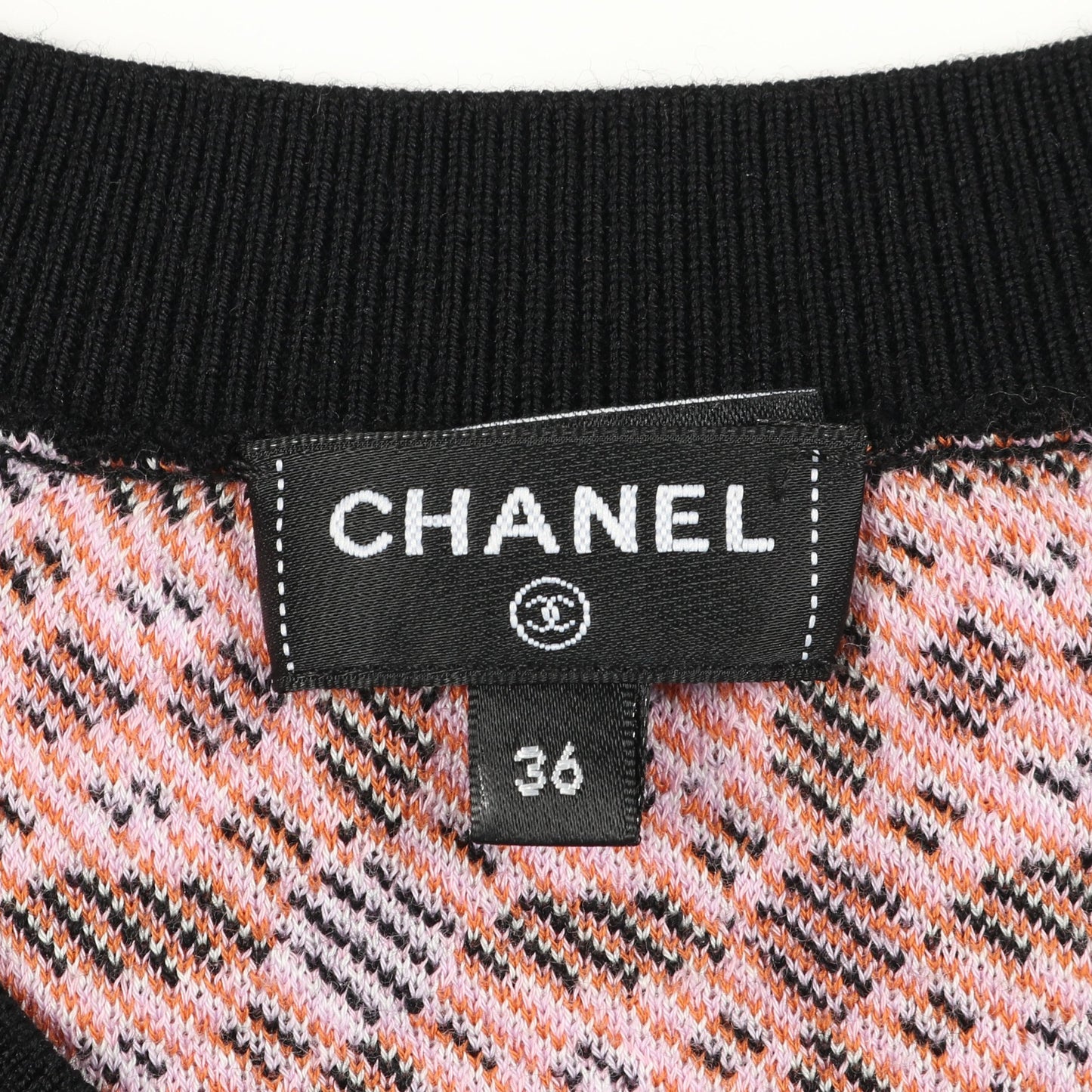 ココマーク ニット クルーネック ウール コットン ブラック ライトパープル オレンジ 23AW シャネル トップス CHANEL