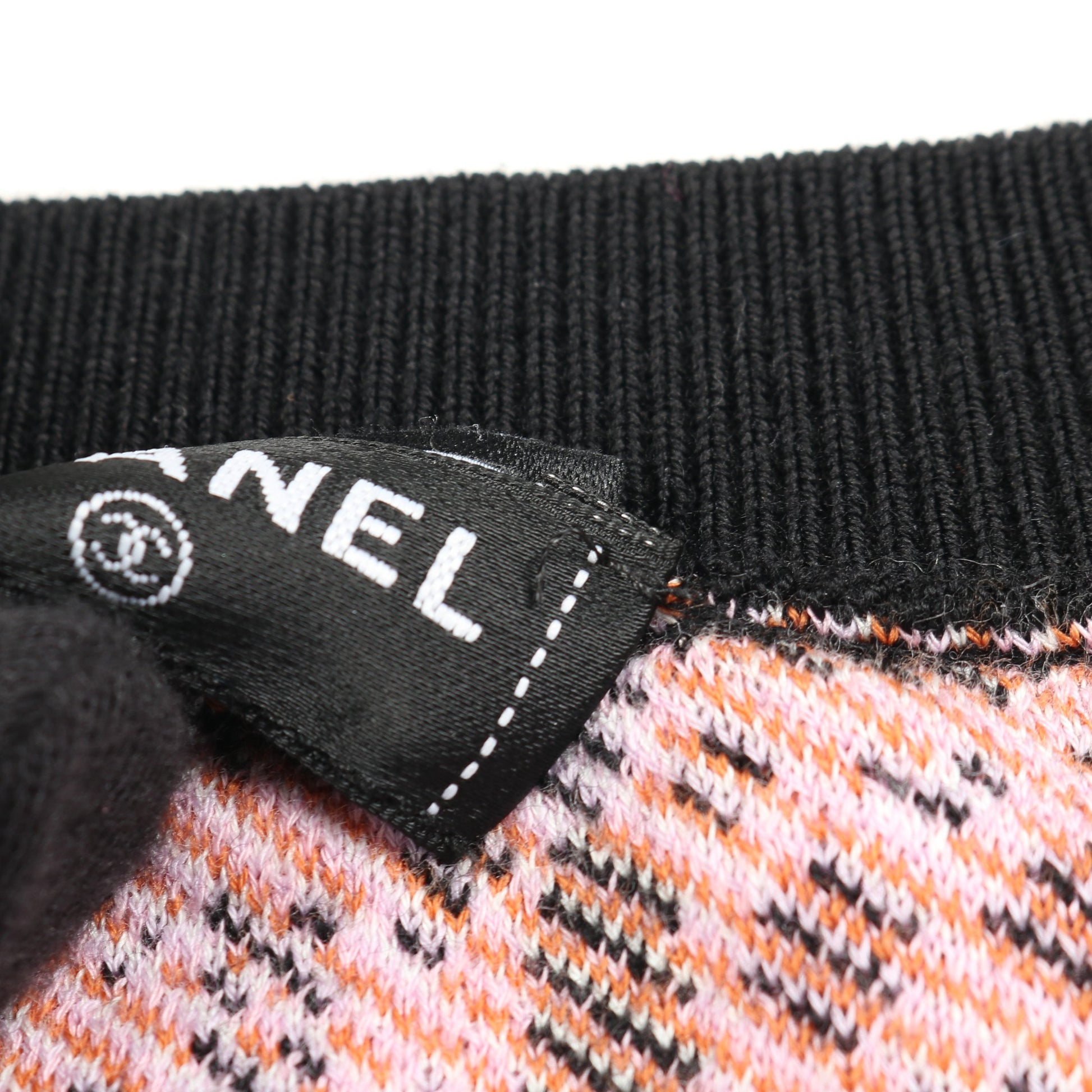 ココマーク ニット クルーネック ウール コットン ブラック ライトパープル オレンジ 23AW シャネル トップス CHANEL