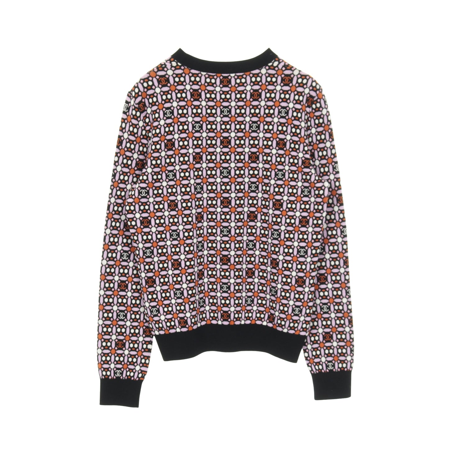 ココマーク ニット クルーネック ウール コットン ブラック ライトパープル オレンジ 23AW シャネル トップス CHANEL