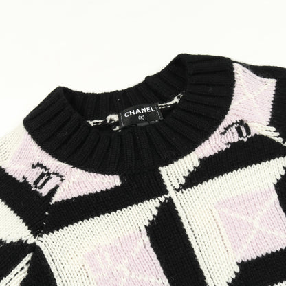 ココマーク ニット カシミヤ ブラック ホワイト ライトパープル 24AW シャネル トップス CHANEL