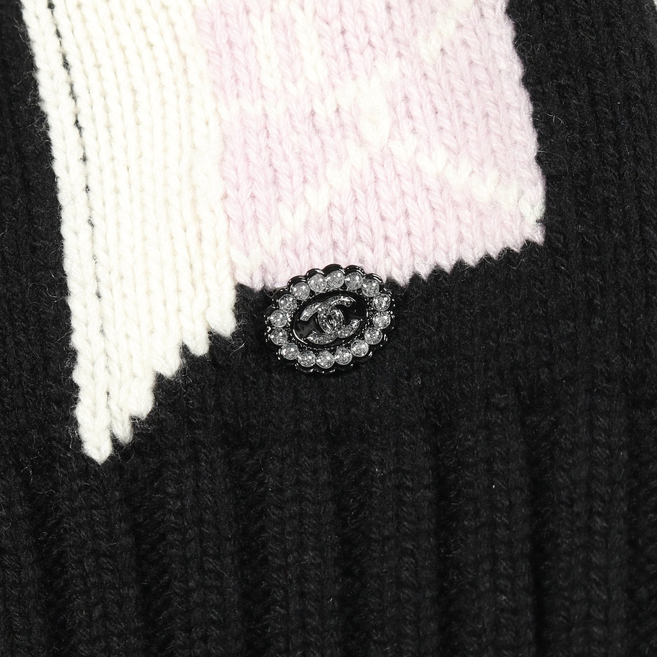 ココマーク ニット カシミヤ ブラック ホワイト ライトパープル 24AW